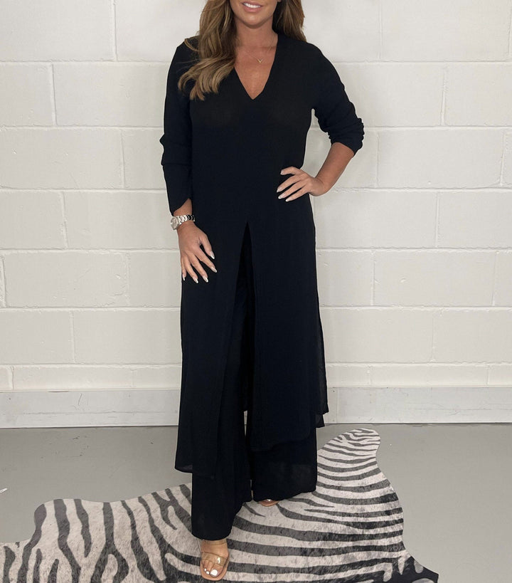 Elena Zweiteiliges Damen Set mit Kleid & Hose | Luftig, Elegant & Ideal für Frühling/Sommer