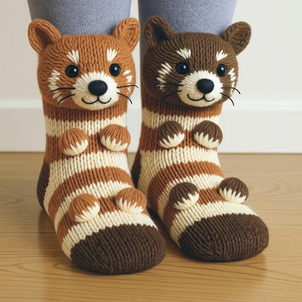 Socken Frauen 3D Tier Design | Baumwolle Lustige Panda Katze Koala