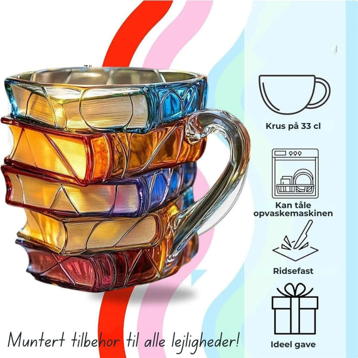 Handgemachte 3D Buch Becher | Literarische Thematische Kaffeetasse | Einzigartiges Geschenk für Buchliebhaber