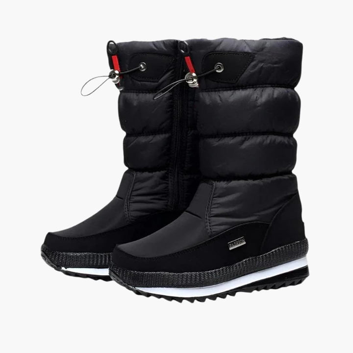 Winterstiefel Damen Schneeschuhe | Reißverschluss Verstellbarer Schaft Rutschfest