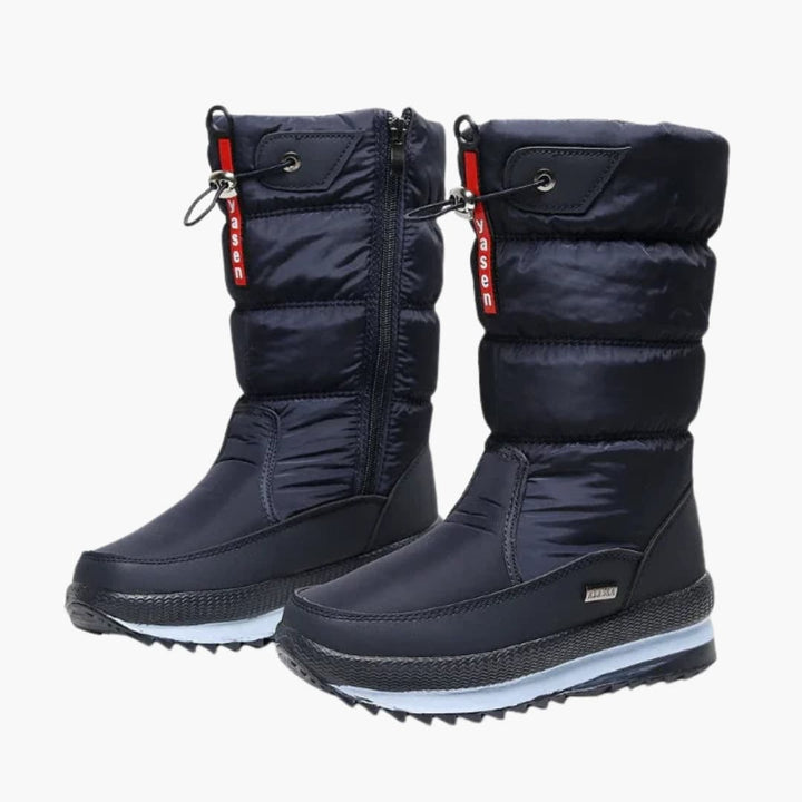 Winterstiefel Damen Schneeschuhe | Reißverschluss Verstellbarer Schaft Rutschfest