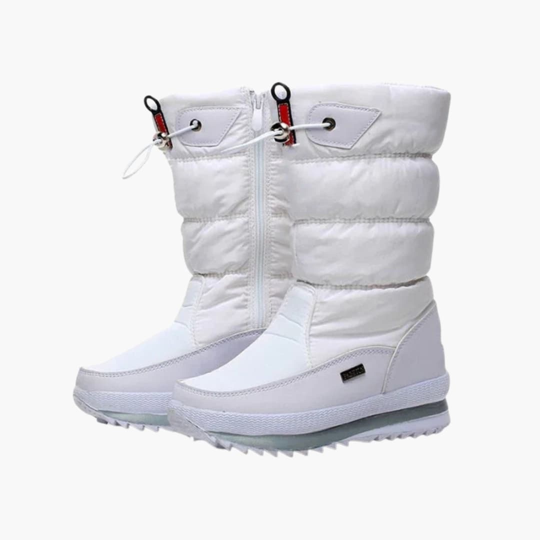 Winterstiefel Damen Schneeschuhe | Reißverschluss Verstellbarer Schaft Rutschfest