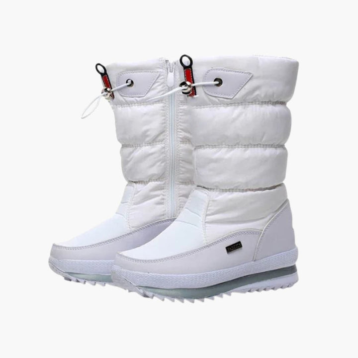 Winterstiefel Damen Schneeschuhe | Reißverschluss Verstellbarer Schaft Rutschfest