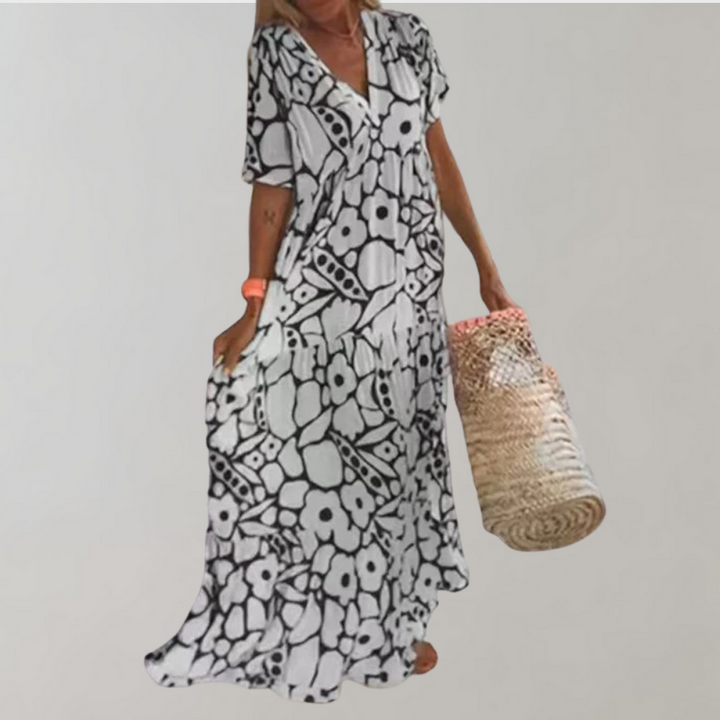 Zanda Sommerkleid für Damen | Leichtes Freizeitkleid mit bequemem Schnitt & vielseitigem Stil