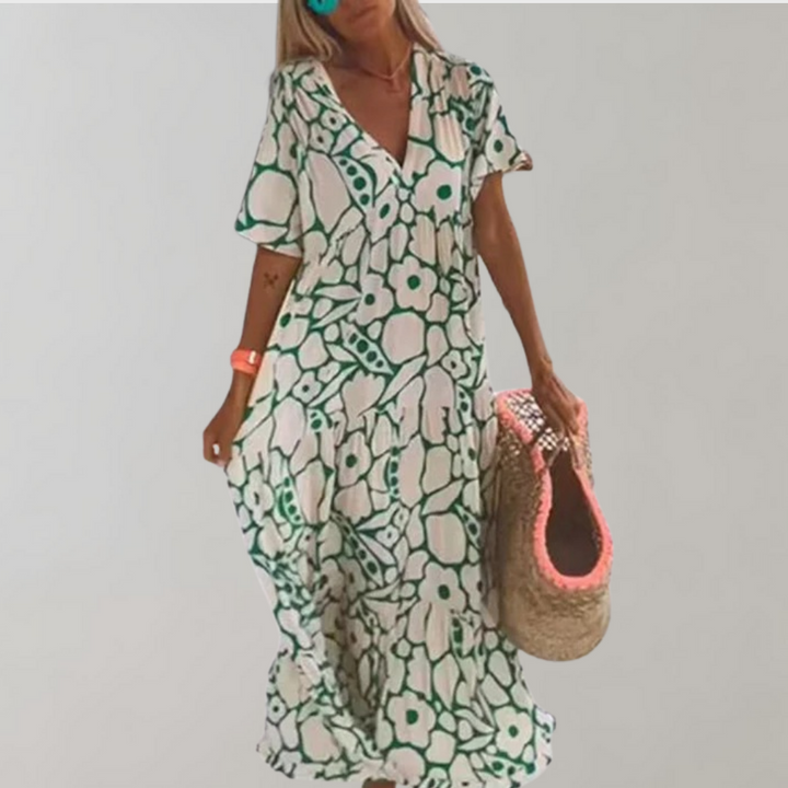 Zanda Sommerkleid für Damen | Leichtes Freizeitkleid mit bequemem Schnitt & vielseitigem Stil