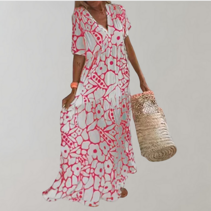 Zanda Sommerkleid für Damen | Leichtes Freizeitkleid mit bequemem Schnitt & vielseitigem Stil