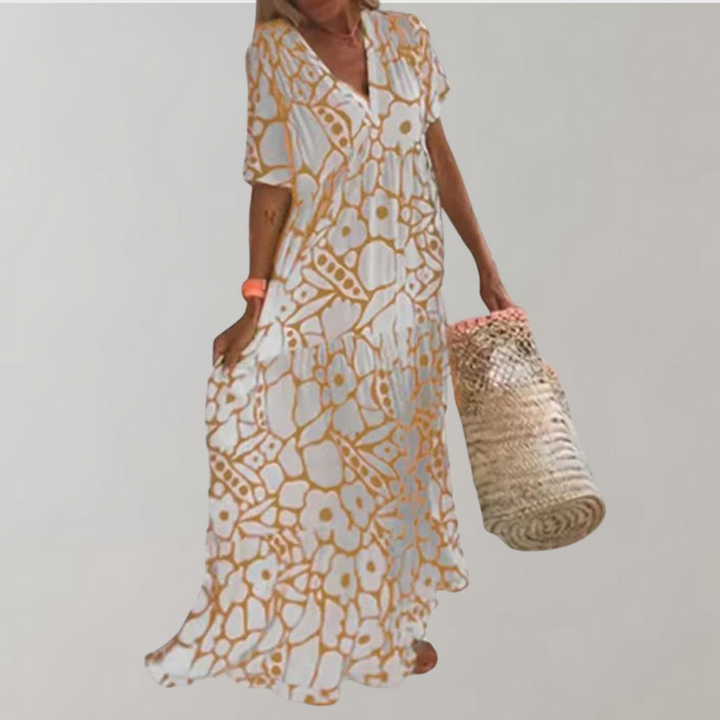 Zanda Sommerkleid für Damen | Leichtes Freizeitkleid mit bequemem Schnitt & vielseitigem Stil