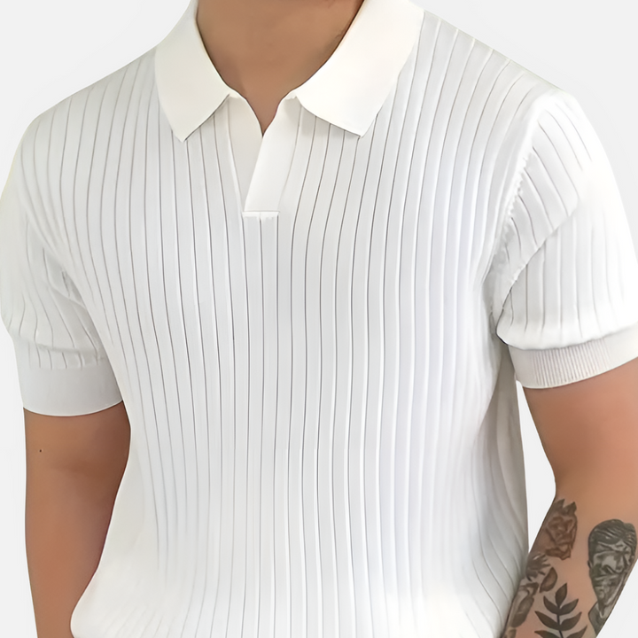 ALESSO RIBBED POLO SHIRT