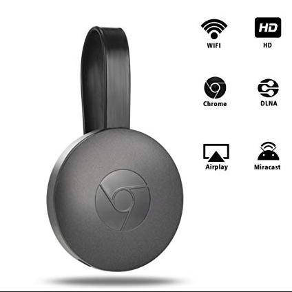 Chromecast Drahtloser Videostreamer - 1080p HD-Streaming, kompatibel mit Android, iPhone, PC