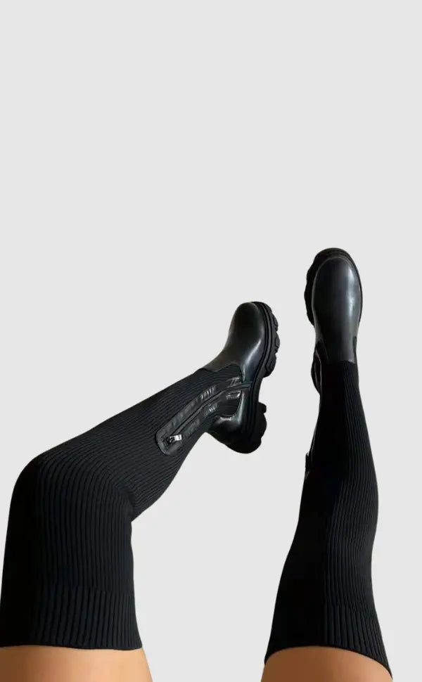 Abby | Hohe Stiefel mit Stretch, Komfortsohle und zeitlosem Design für Frauen