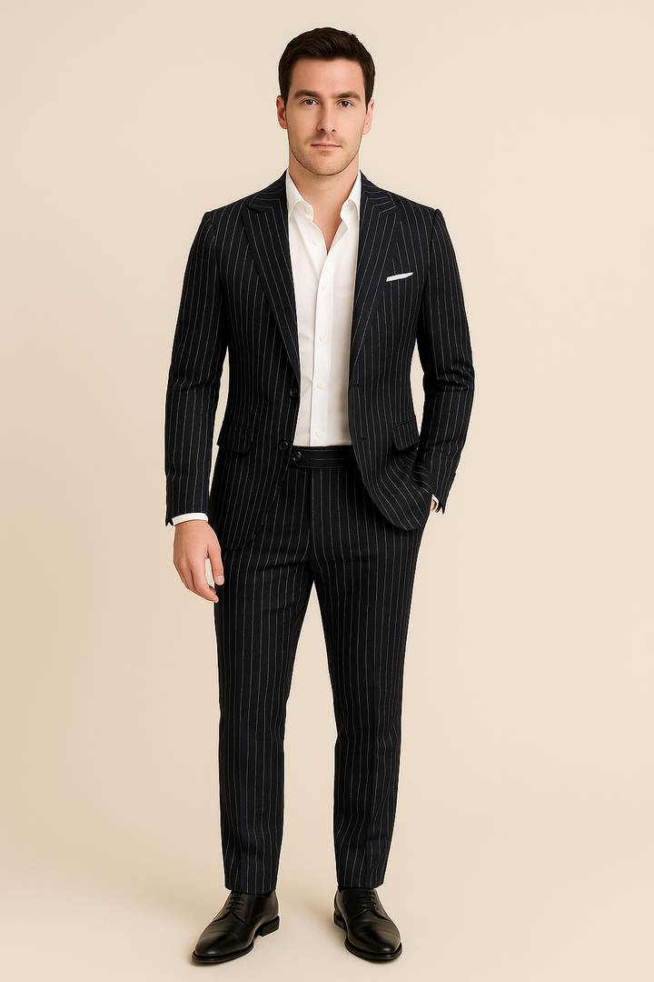 Hochwertiger zweiteiliger Slim Fit Anzug, Hose und Jacket Combo