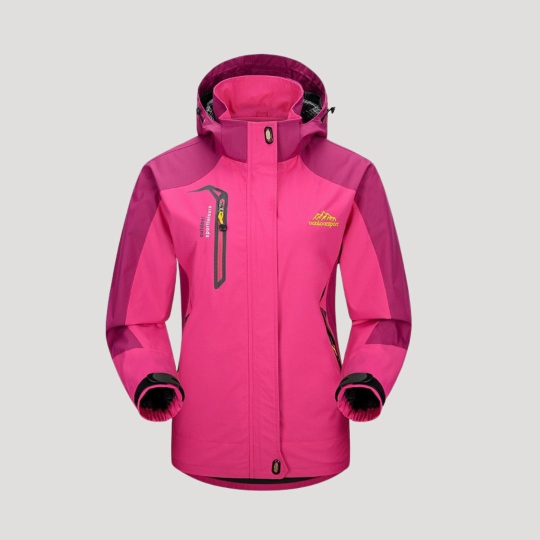 Wasserdichte Damen-Skijacke mit Kapuze | Warme Winterjacke mit Fleece-Futter