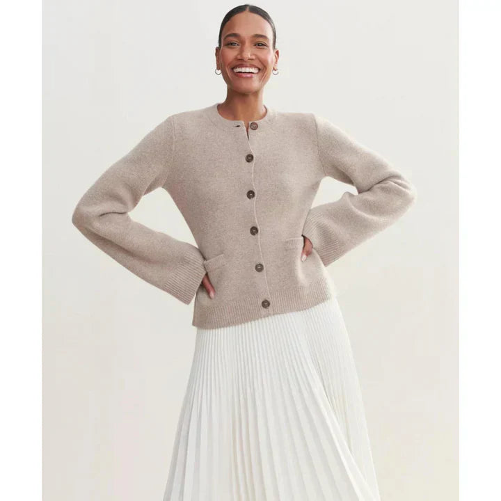Margot | Elegante Strickjacke mit Knöpfen & ausgestellten Ärmeln | Chic & Komfort