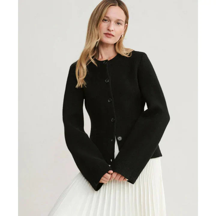 Margot | Elegante Strickjacke mit Knöpfen & ausgestellten Ärmeln | Chic & Komfort