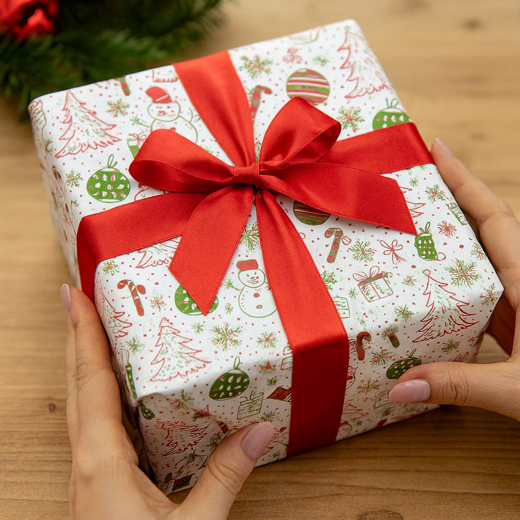 Premium Geschenkpapier mit Schleife | Elegantes und nachhaltiges Verpackungsset