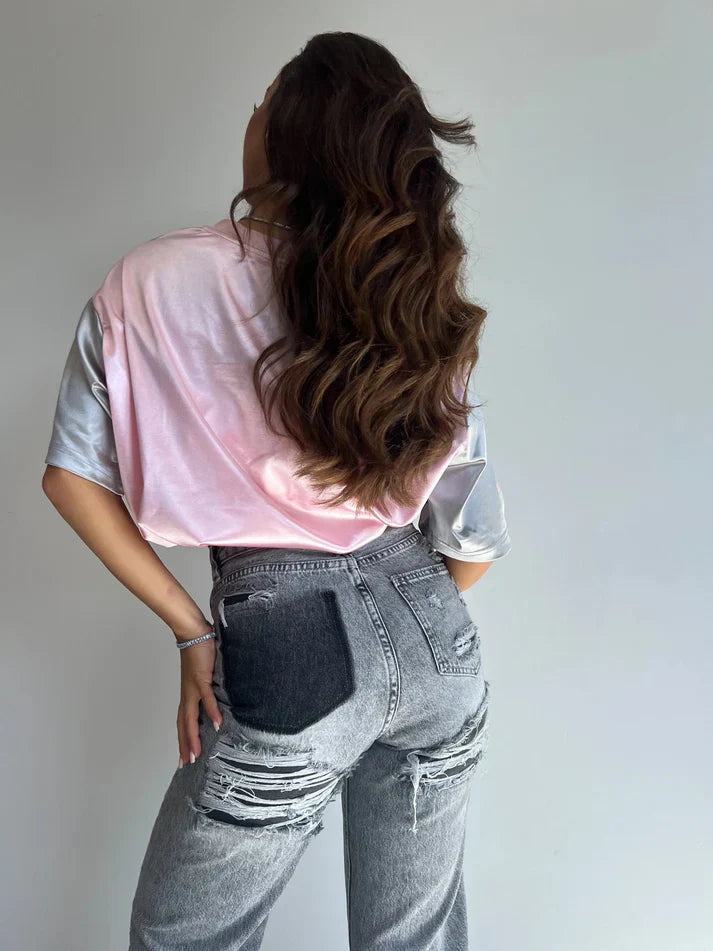 Becky Straight Leg Jeans | High-Waist mit Ripped Details