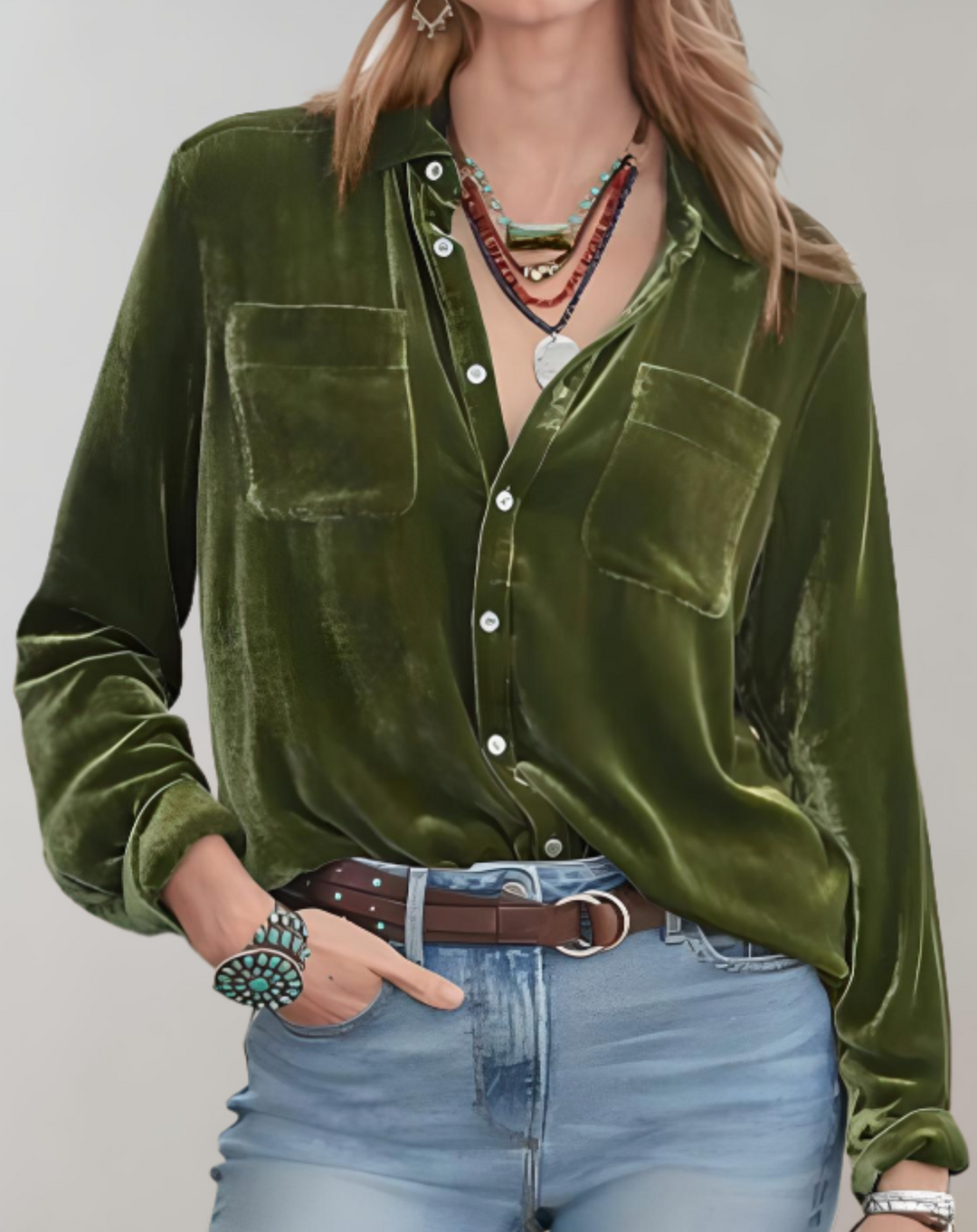 Elvyna | Elegantes und bequemes Velours-Top für einen raffinierten Stil