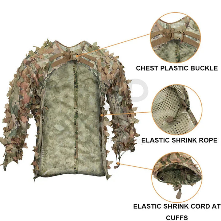 SilentStalk Camouflage Anzug | Jagd & Airsoft | Leicht, atmungsaktiv und realistisch