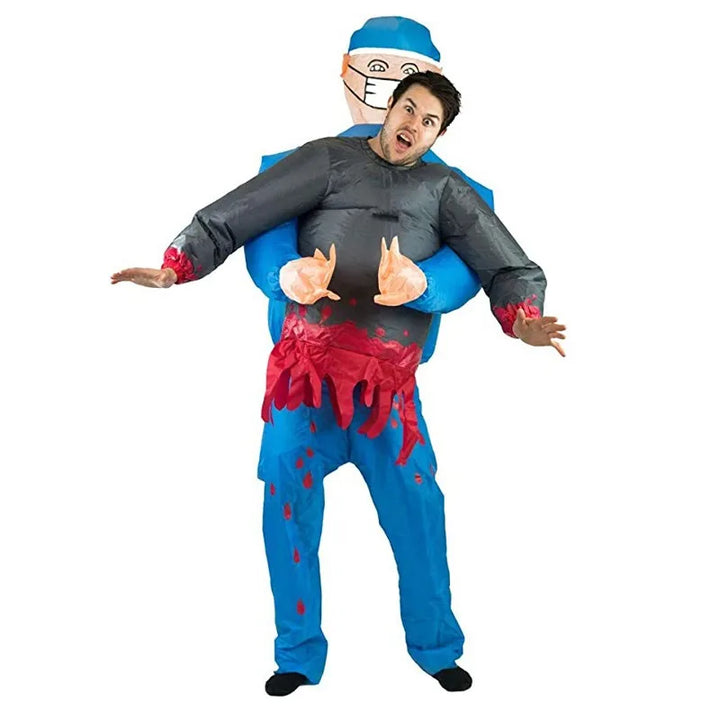 SpookMorph Aufblasbares Chirurgenkostüm | Halloween-Kostüm für Erwachsene Gruselig & Lustig