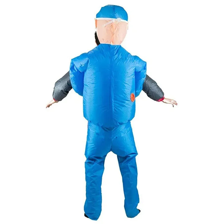 SpookMorph Aufblasbares Chirurgenkostüm | Halloween-Kostüm für Erwachsene Gruselig & Lustig