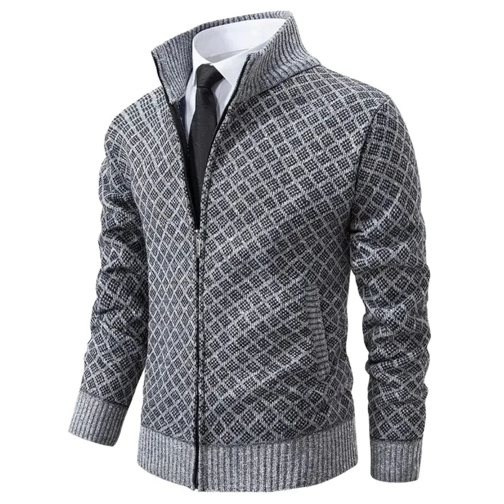 Jacquard Strickjacke