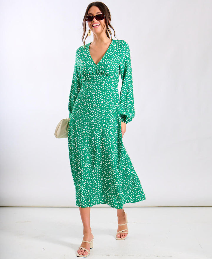 Bedrucktes Oberteil mit V-Ausschnitt für Damen | Stylischer Druck und bequeme Passform | Für jede Gelegenheit