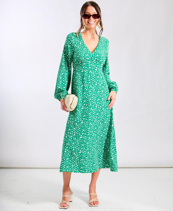Bedrucktes Oberteil mit V-Ausschnitt für Damen | Stylischer Druck und bequeme Passform | Für jede Gelegenheit