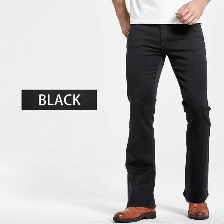 Herren Bootcut Jeans | Klassische Stretch Jeans in Blau & Schwarz mit leichtem Schlag