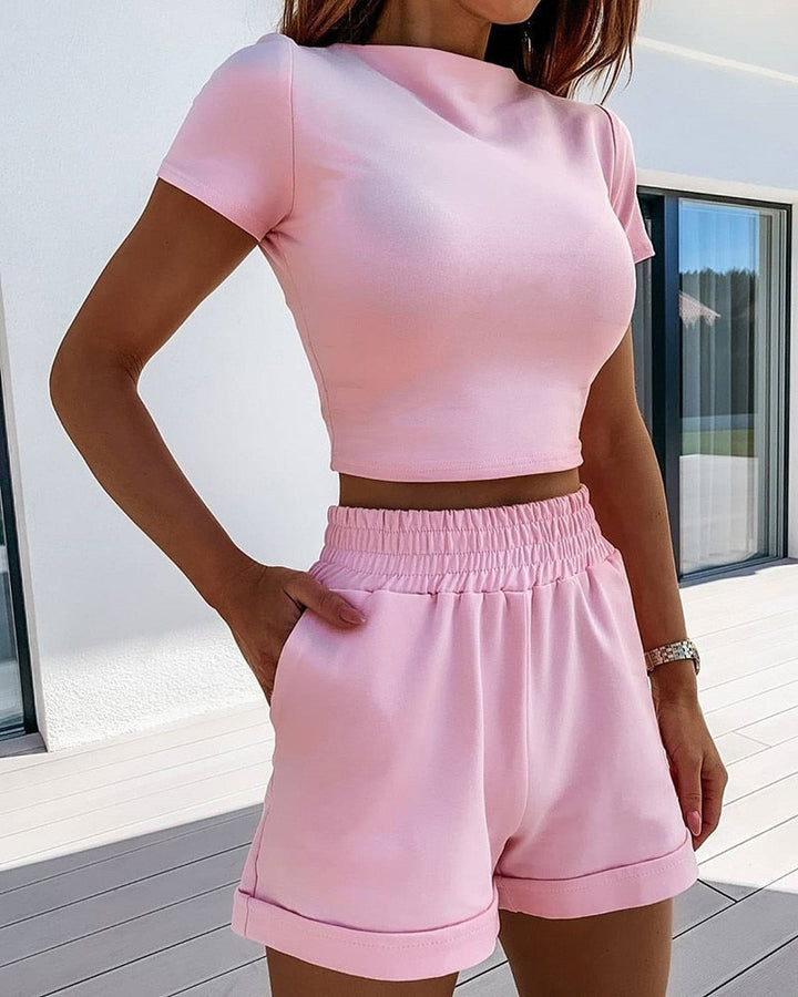 Damen Sport-Set 2-teilig | Top & Short, Atmungsaktiv und Bequem