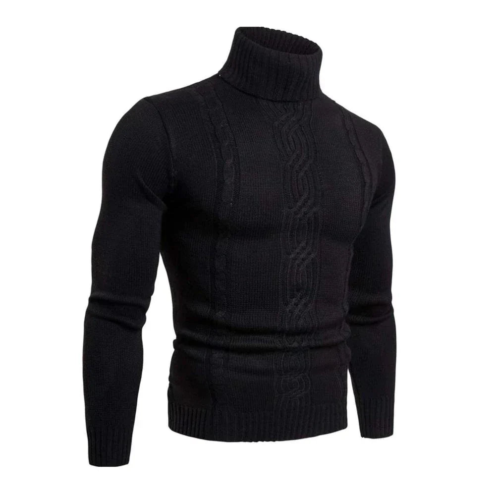 Lucian Rollkragenpullover aus Baumwolle mit Zopfmuster für Männer | Wärme und lässige Eleganz