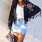 Noa Wildlederoptik Damen Fransenjacke | Western-Jacke mit Modernem Schnitt & Boho-Stil