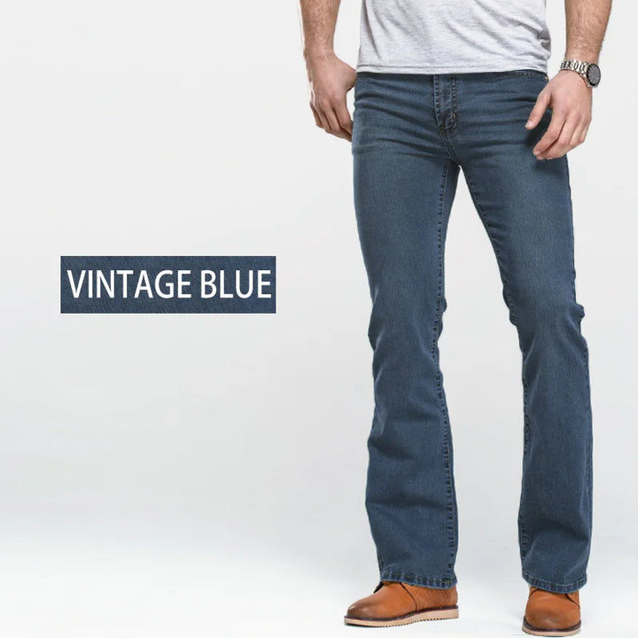 Herren Bootcut Jeans | Klassische Stretch Jeans in Blau & Schwarz mit leichtem Schlag