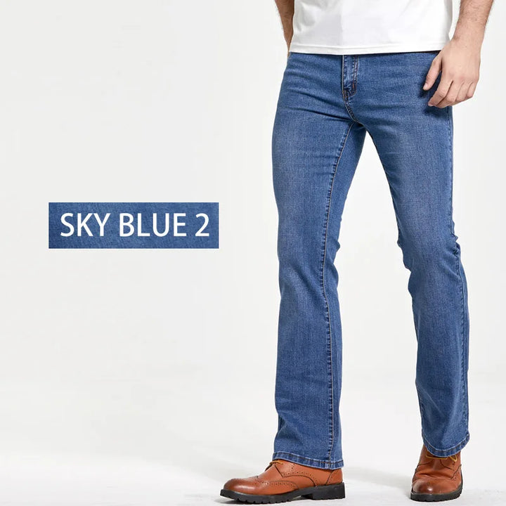 Herren Bootcut Jeans | Klassische Stretch Jeans in Blau & Schwarz mit leichtem Schlag