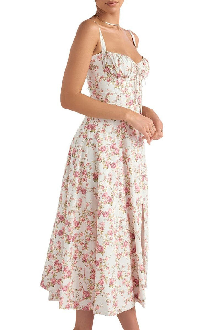 Blumenkleid mit Korsett | Lässige Eleganz & sommerlicher Charme