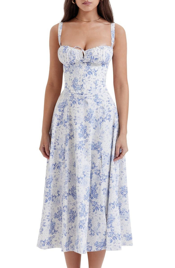 Blumenkleid mit Korsett | Lässige Eleganz & sommerlicher Charme