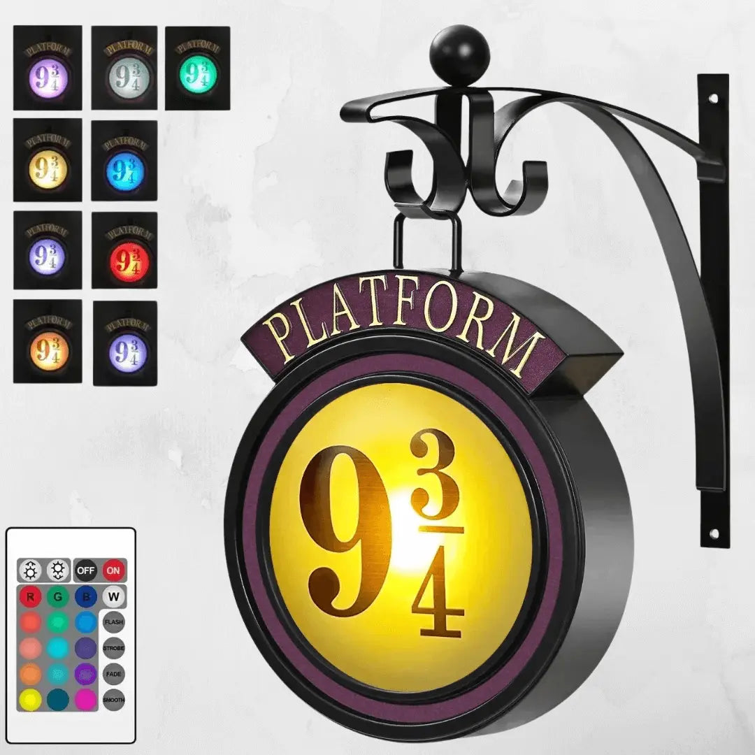 LumosWall LED-Wandlampe | Magisches Design Inspiriert Platform 9¾ & Fernbedienung