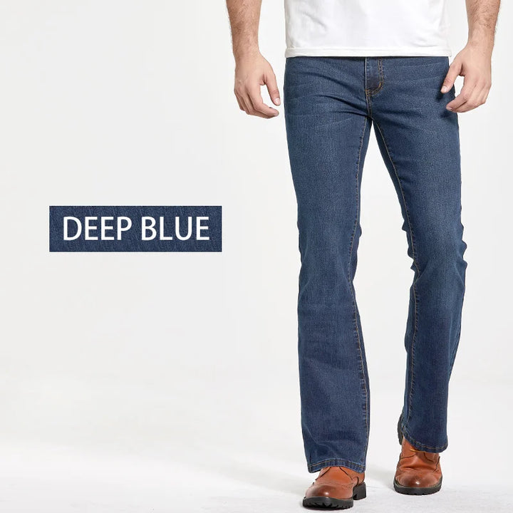 Herren Bootcut Jeans | Klassische Stretch Jeans in Blau & Schwarz mit leichtem Schlag