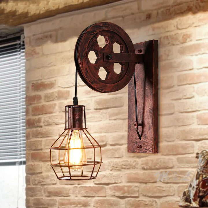 Vintage LED Wandlampe schwarz mit Retro-Design für Innenräume | Wandlampe für stimmungsvolle Beleuchtung