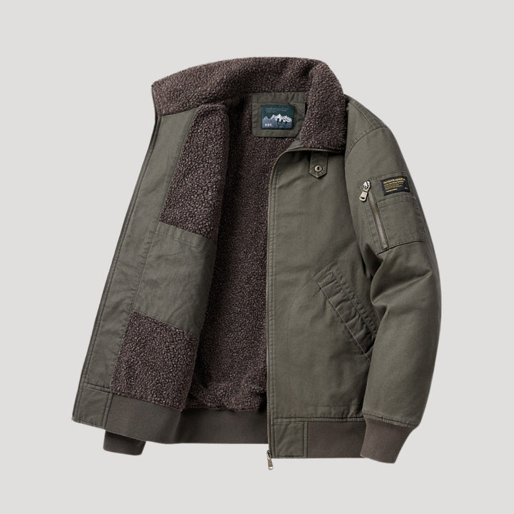 Herren Fleece Bomberjacke mit Reißverschluss | Warme und stylische Winterjacke
