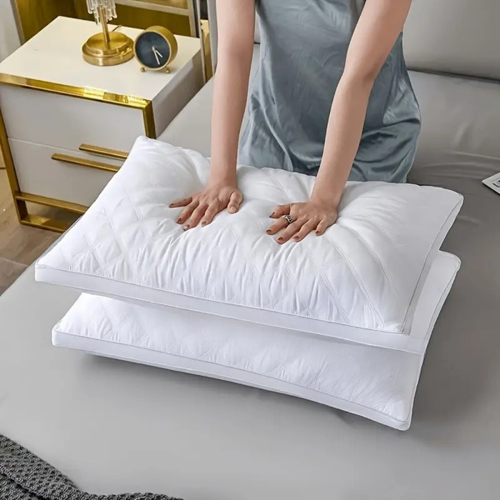 Hypoallergene Kissen Weich | 2er-Set Hotelkomfortkissen mit Nackenstütze