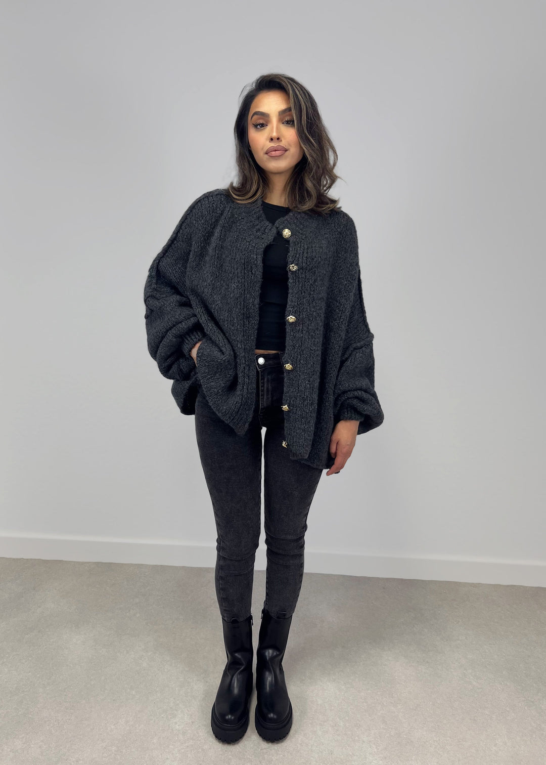 Oversize Strickjacke