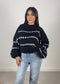 Pullover mit liniertem Muster