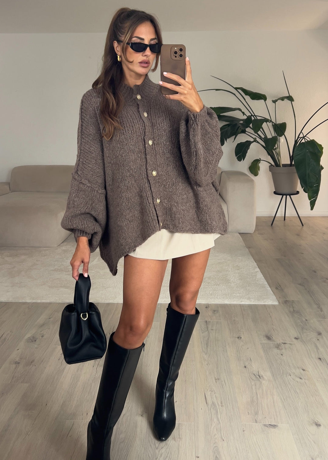 Oversize Strickjacke