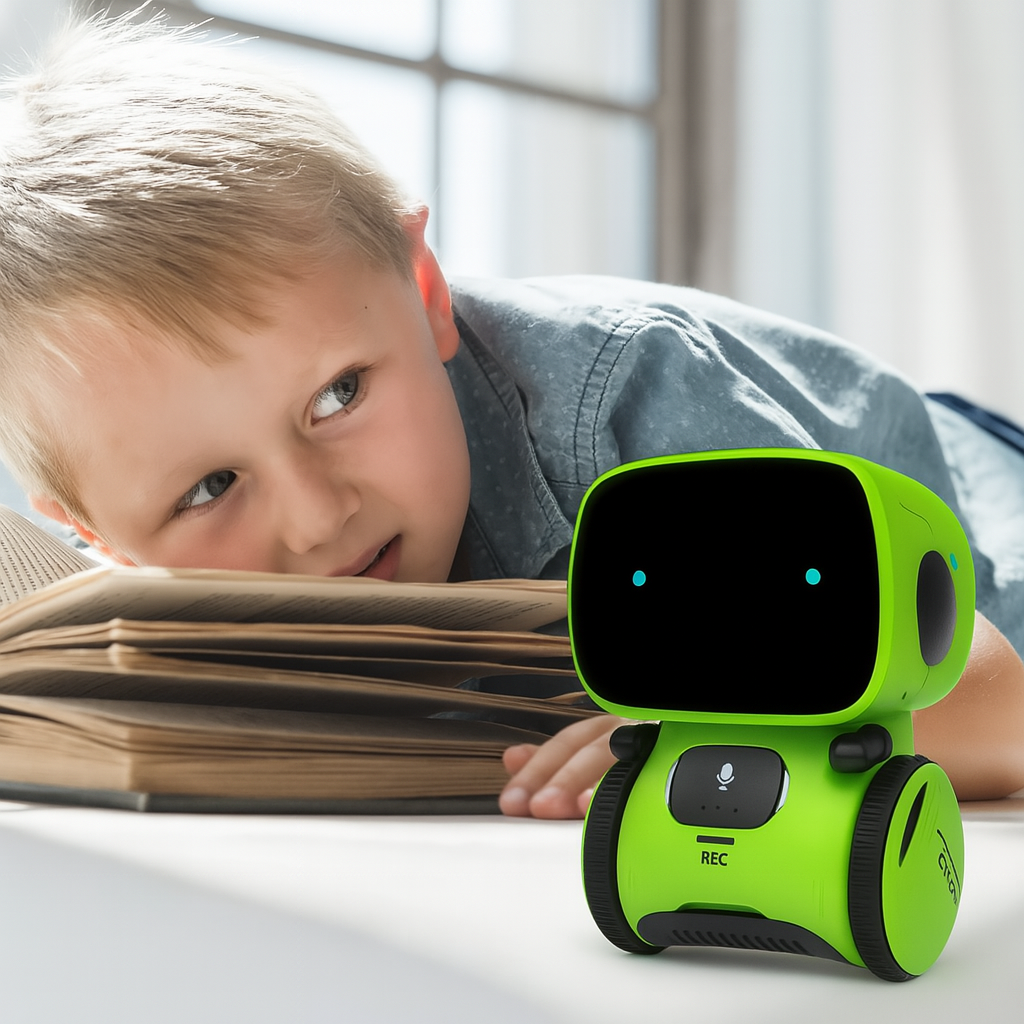 Interaktiver sprechender Roboter für Kinder | Intelligentes Lernspielzeug mit Sprachsteuerung und Musik