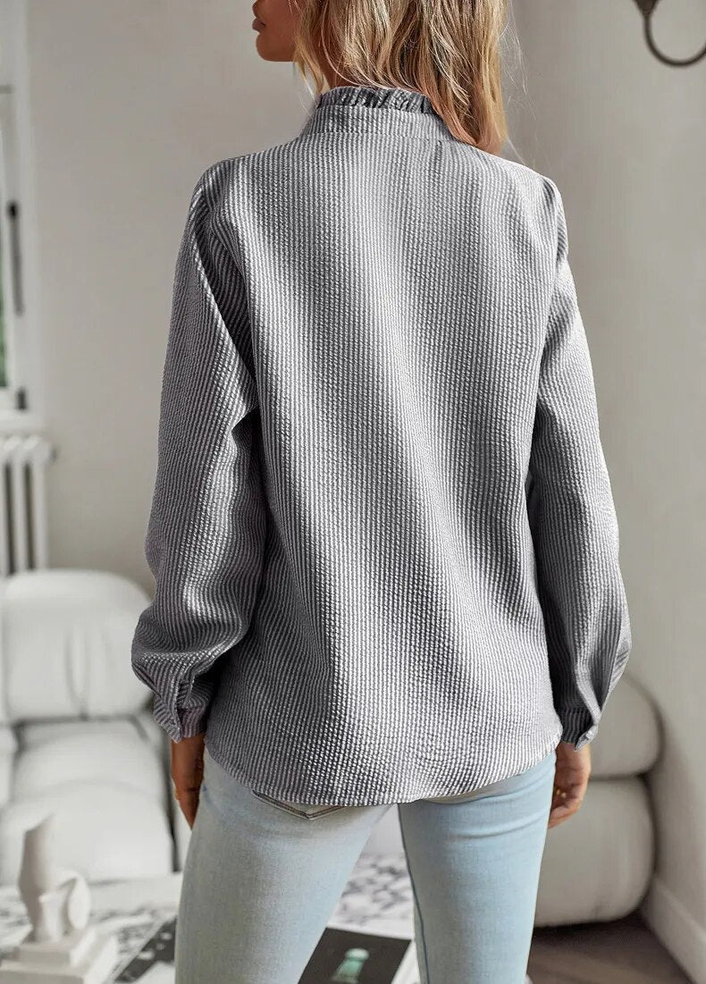 Cécile | Elegante Bluse mit langen Ärmeln - Raffinesse & Komfort
