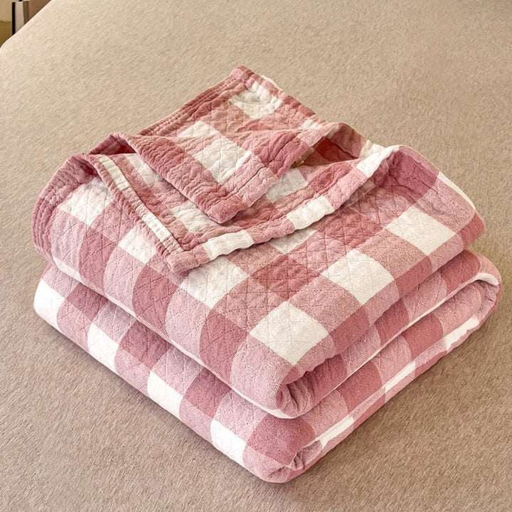 Dreilagige Sommerdecke aus gewaschener japanischer Baumwolle 150x200 cm