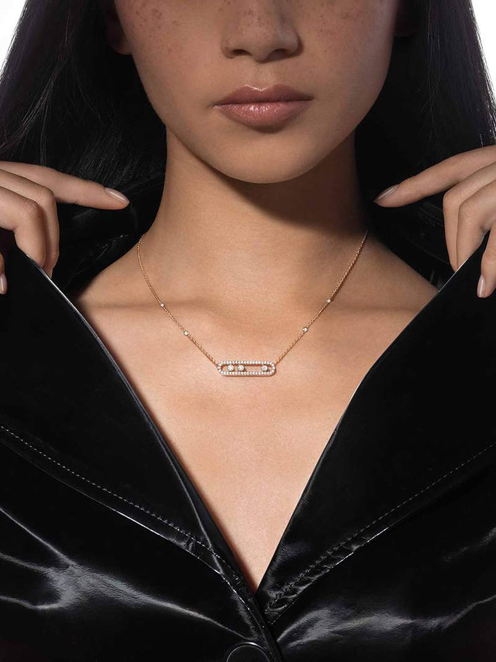 Ester | Aurora Halskette mit beweglichen Diamanten - elegant, raffiniert & zeitlos