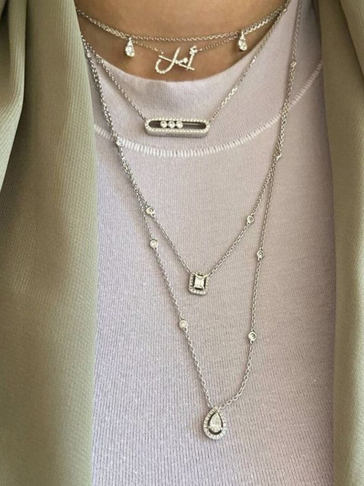 Ester | Aurora Halskette mit beweglichen Diamanten - elegant, raffiniert & zeitlos