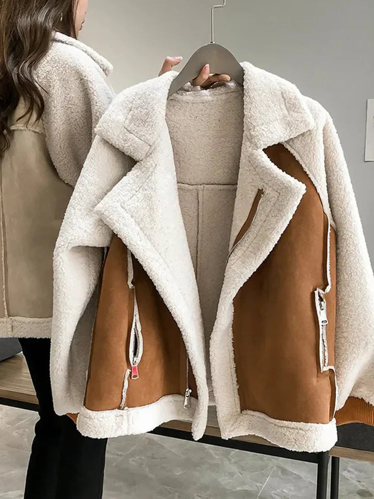 Anaïs | Wintermantel aus Wildleder - Eleganz und Wärme