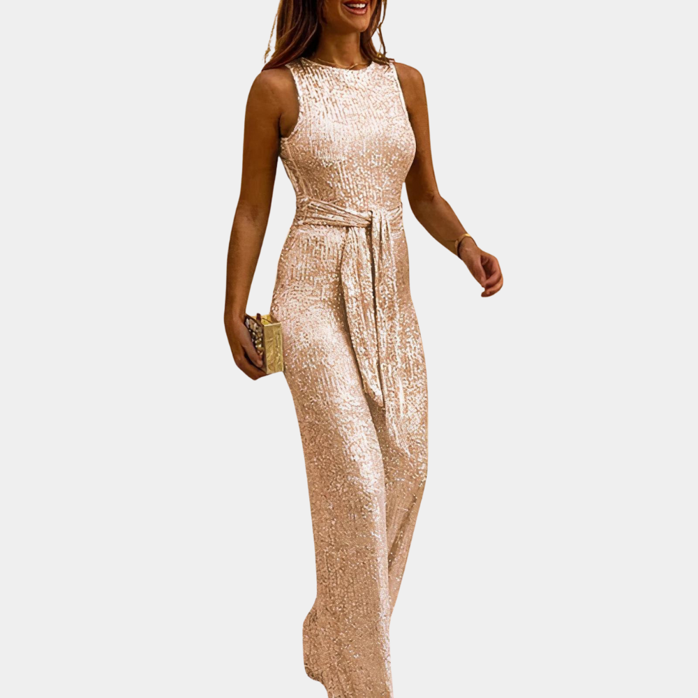 Glamouröser Glitzer-Jumpsuit - funkelnder Stil für jeden Anlass